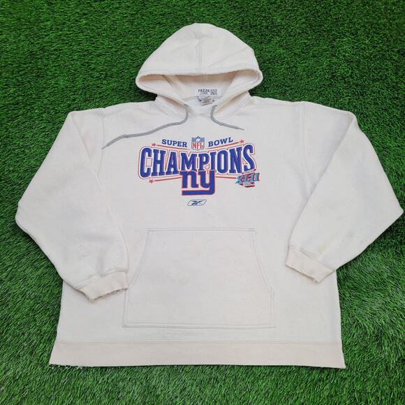 New-York Giants Hoodie Large 25x28 Super-Bowl XLII - Picture 1 of 16